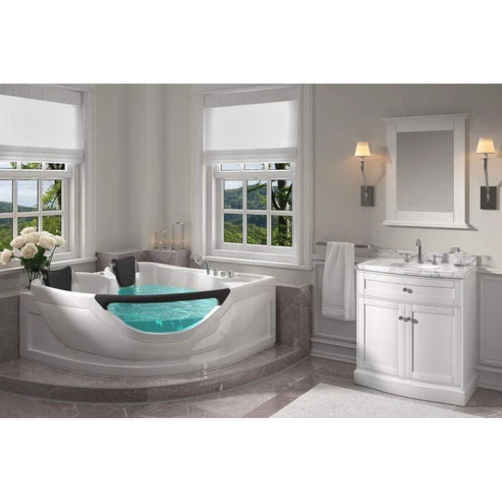 Mesa 2 Person Whirlpool Tub 60" x 60" x 28" Jetted Tub
