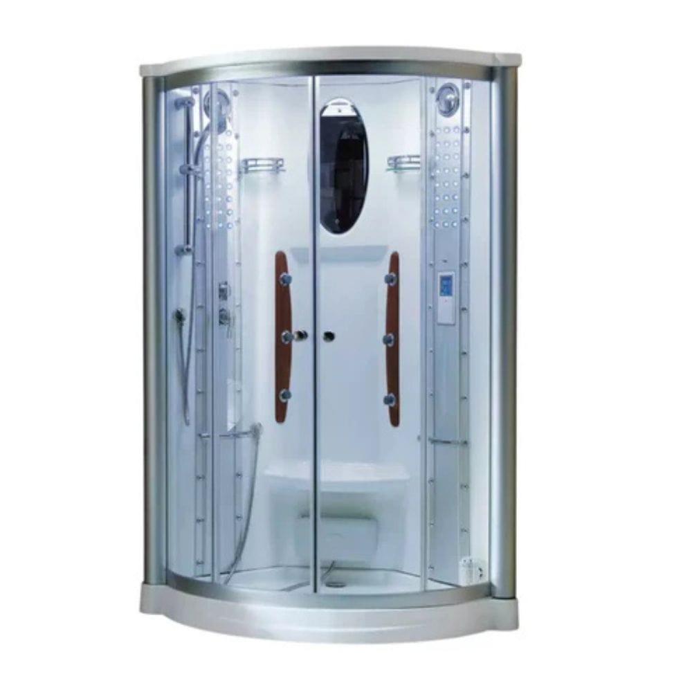 Mesa 42" 1 Person Corner Steam Shower (Clear Glass)