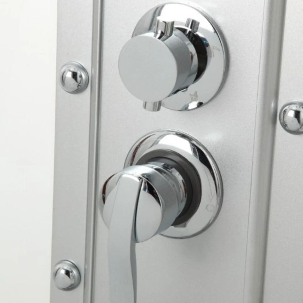 Mesa 54" 2 Person Rectangular Free Standing Walk-in Steam Shower - Blue Glass