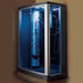Mesa 54" 2 Person Rectangular Free Standing Walk-in Steam Shower - Blue Glass