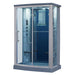 Mesa 54" 2 Person Rectangular Free Standing Walk-in Steam Shower - Blue Glass