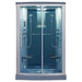 Mesa 54" 2 Person Rectangular Free Standing Walk-in Steam Shower - Blue Glass