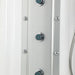 Mesa 63" 2 Person Corner Steam Shower with Jetted Tub - Blue Glass