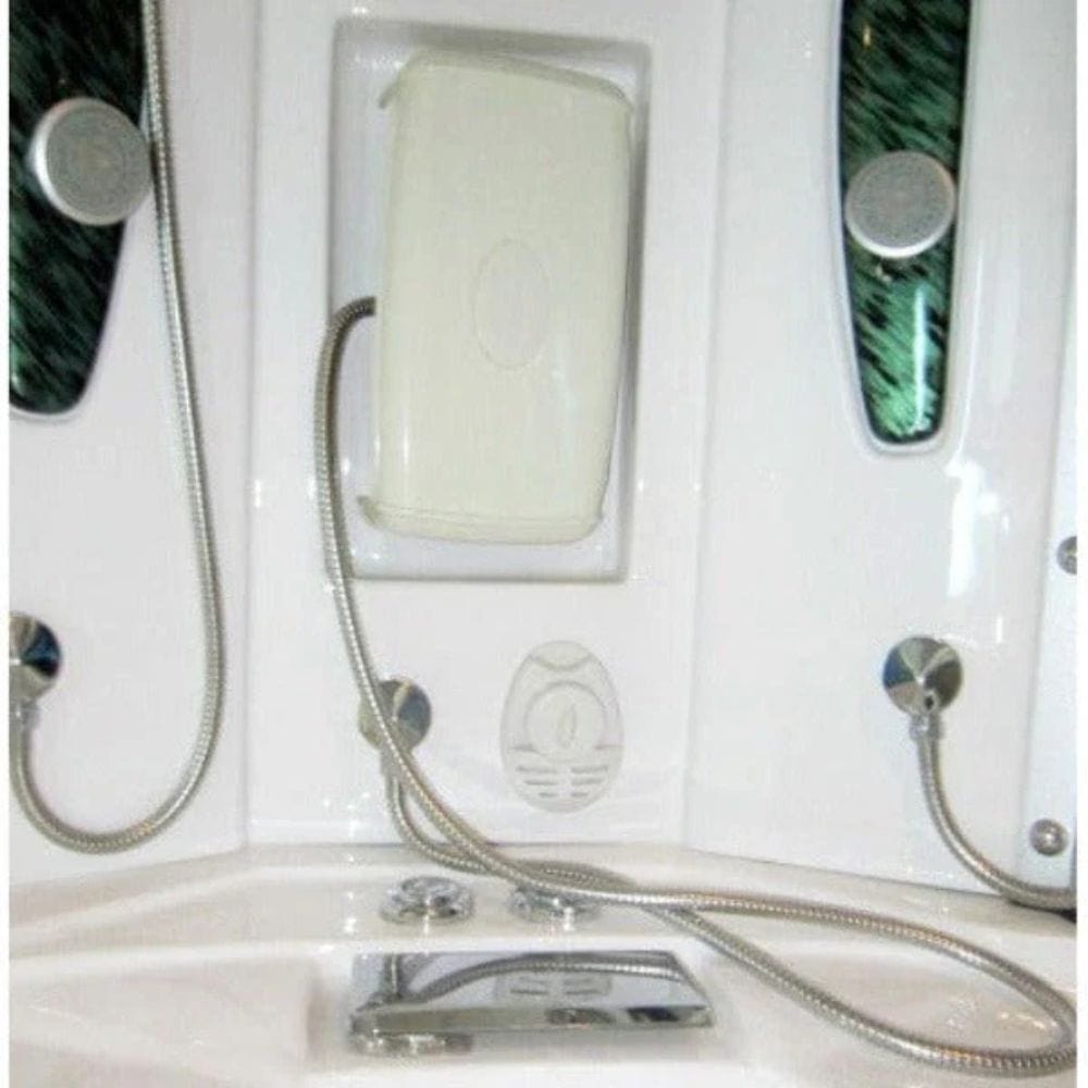 Shaving set with razor, stand, and soap bar in a white box
