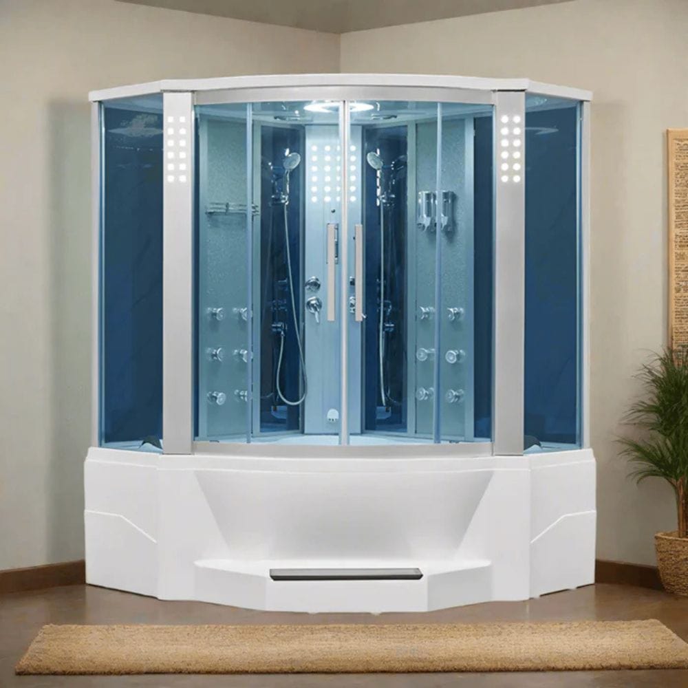 Mesa 66" 2 Person Corner Steam Shower with Jetted Tub