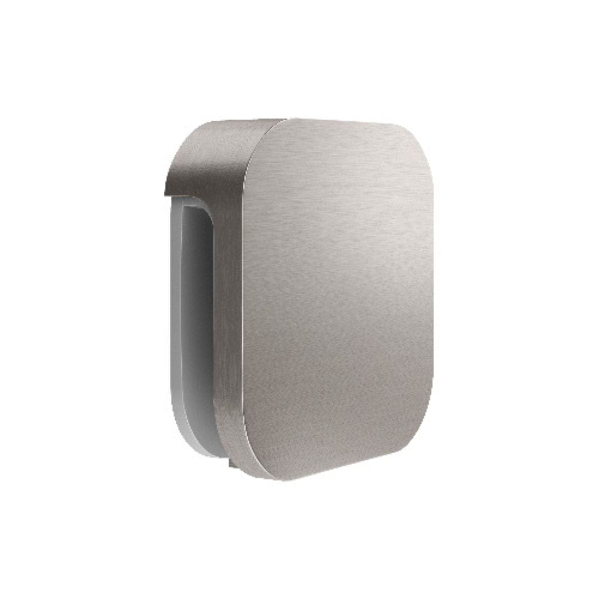 Gray wall-mounted speaker on a white background
