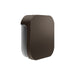 Brown wall-mounted soap dispenser on a white background
