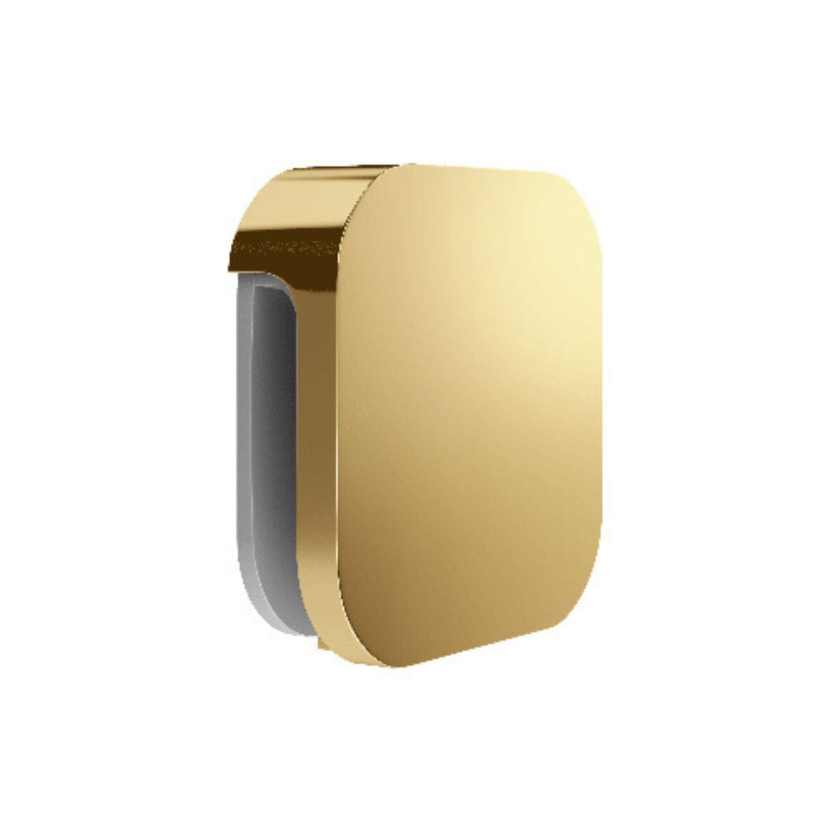 Gold-colored electronic device on a white background