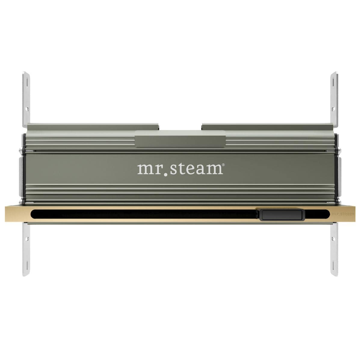 Slender, horizontal opening disperses steam evenly and smoothly