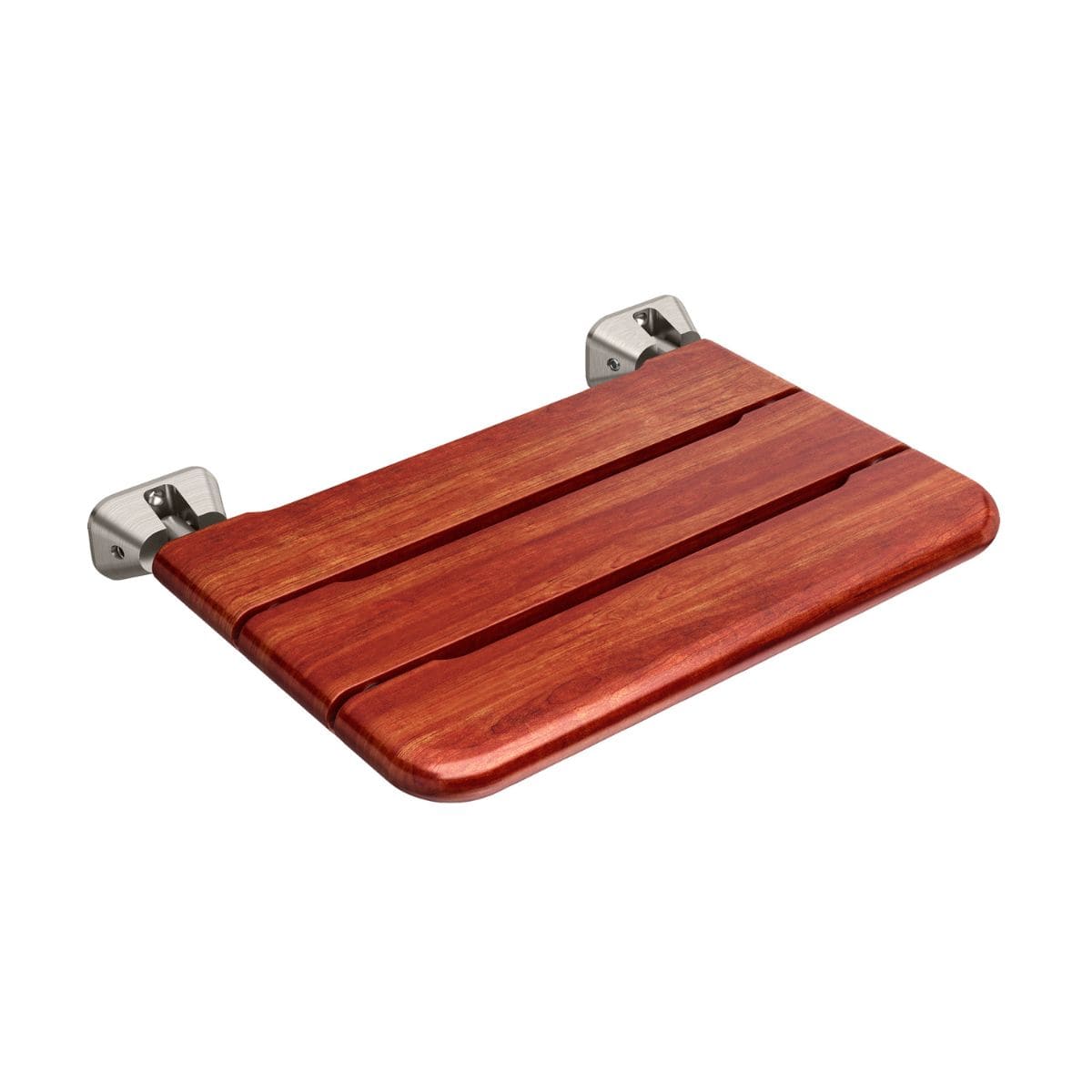 The in-shower wall seat for the home spa offered by Mr. Steam is perfect for sitting and relaxing in steam