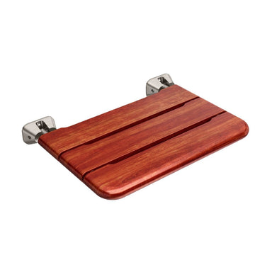 The in-shower wall seat for the home spa offered by Mr. Steam is perfect for sitting and relaxing in steam