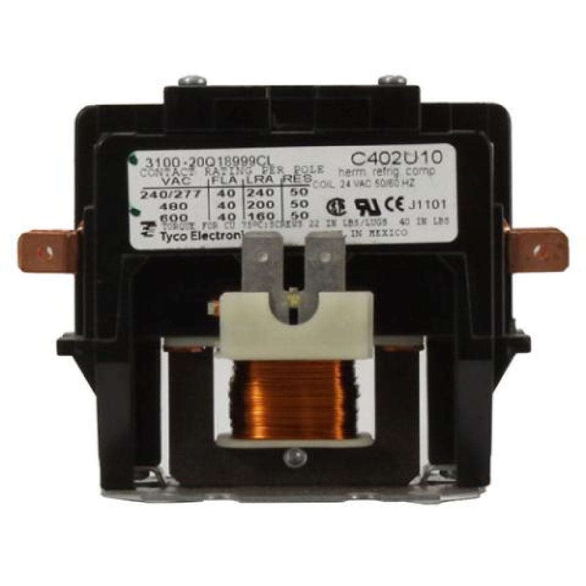 This 24V, 50amp, 2-Pole contactor is used in residential steam bath generators