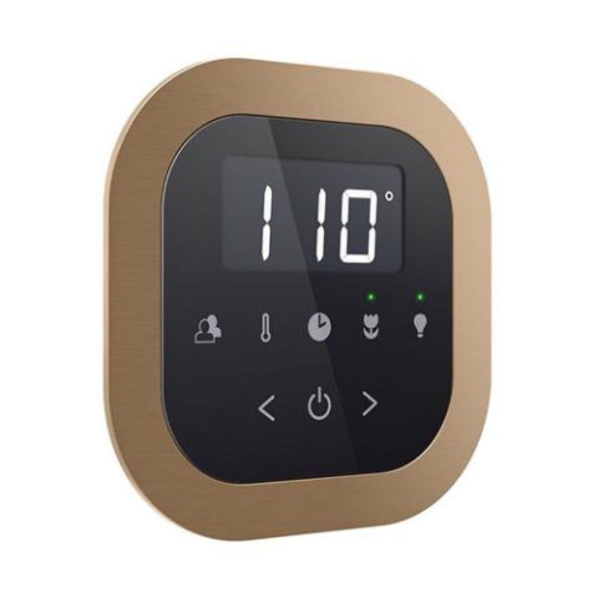 The AirTempo Control can be installed flush to the wall of your shower or steam room using the AirTempo®&nbsp;Flush Mount Kit