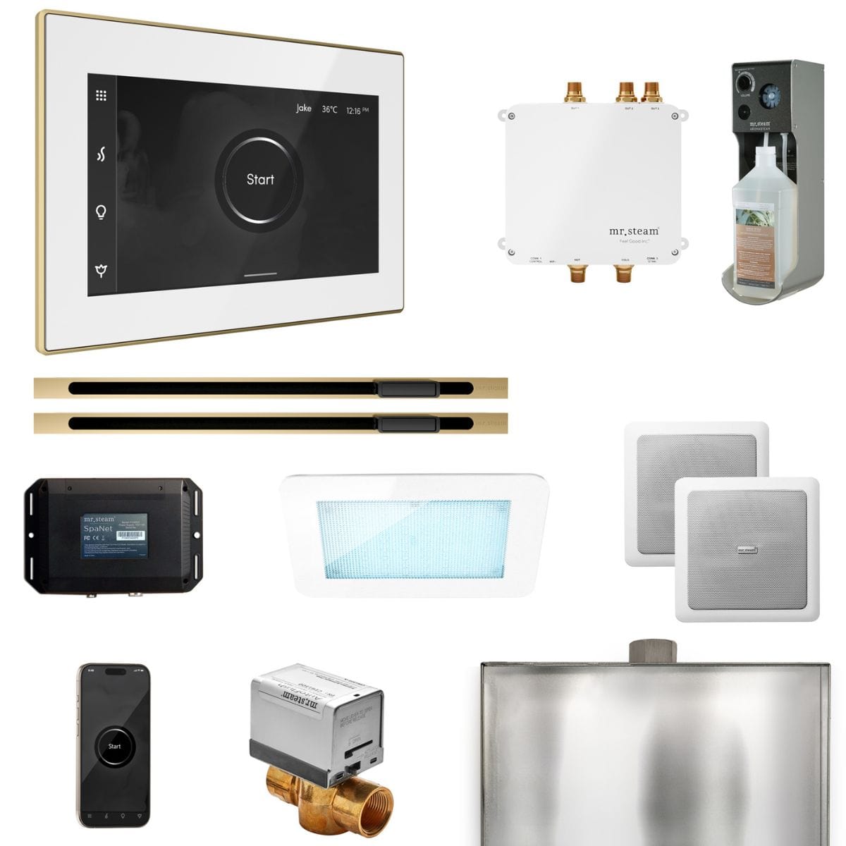 Directly infuses specially formulated aroma fragrances into the steam line