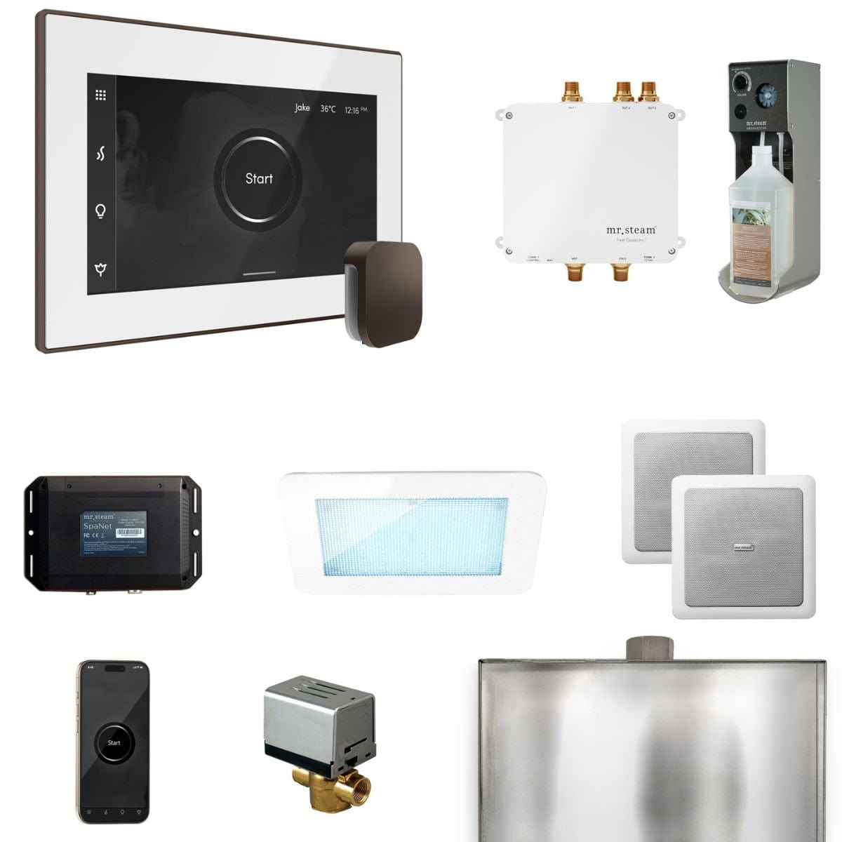 The new MrSteam Bliss Package introduces the SpaH2O digital shower valve system