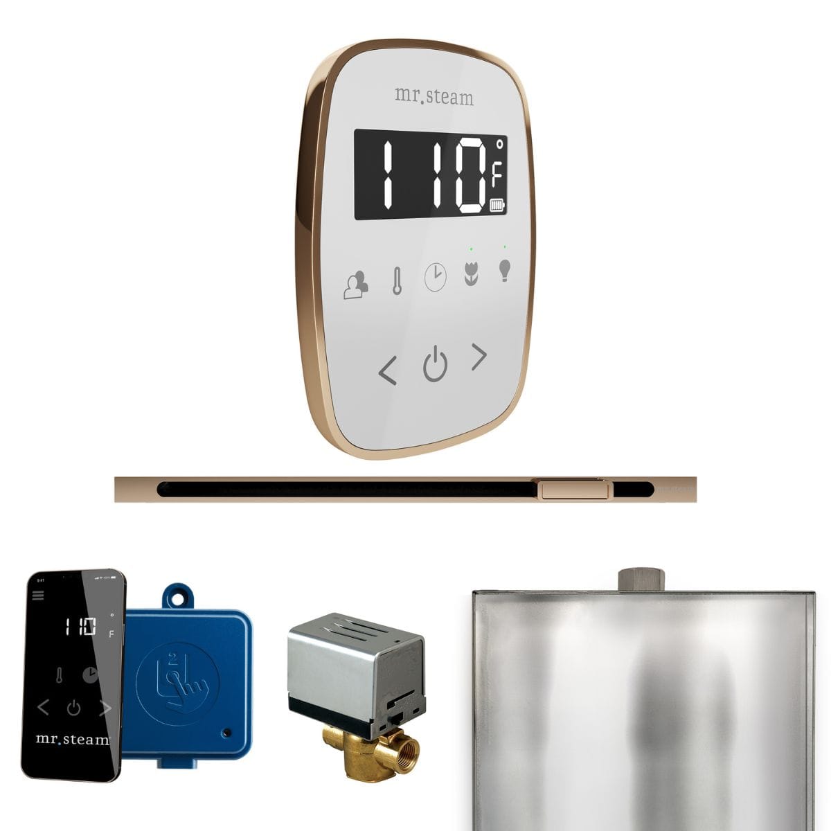 Installs flush to the wall and nearly disappears in the grout line