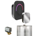 Quietly flushes through a 1/2" electronically-activated valve
