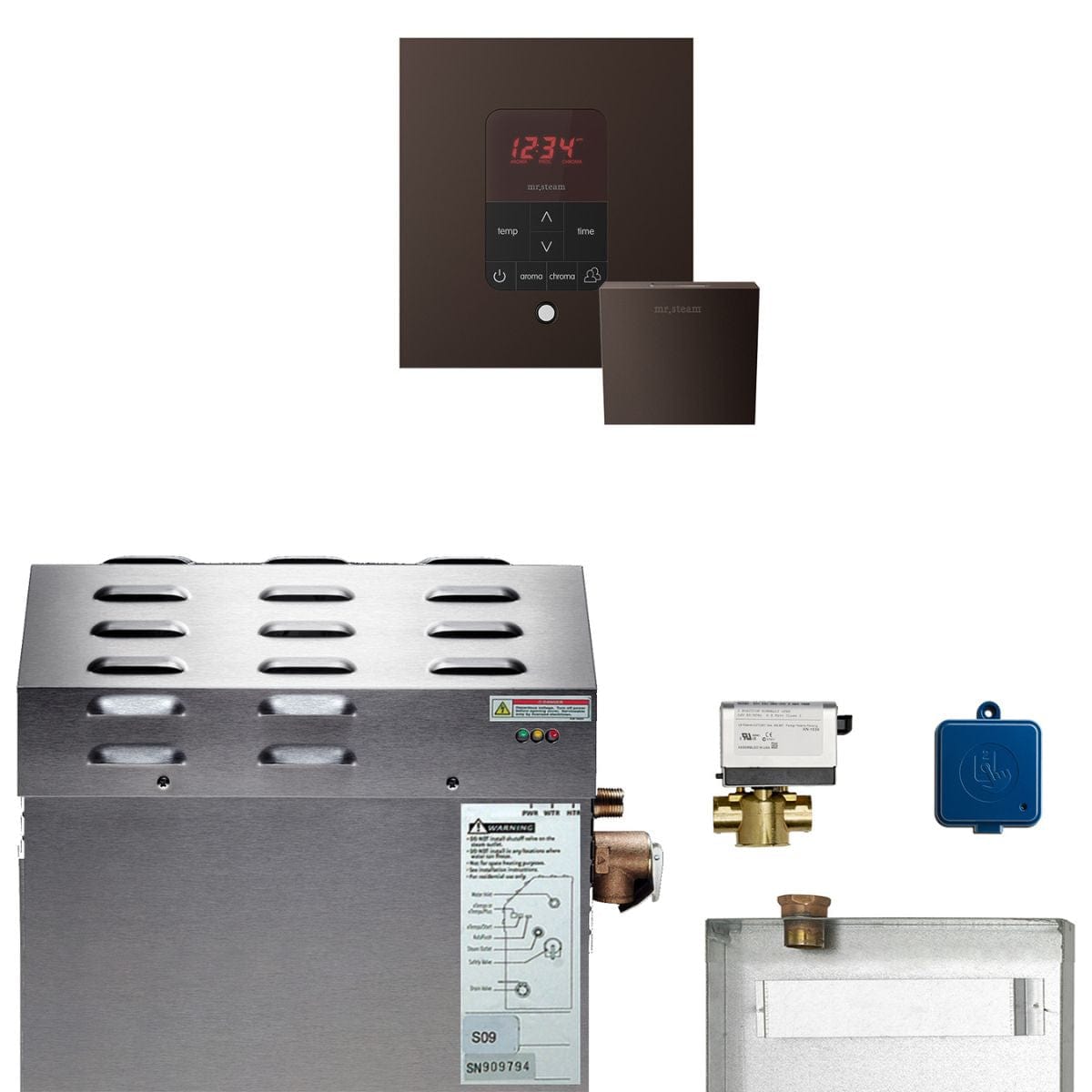 The ability to control optional Chroma72 mood lighting and AromaSteam systems