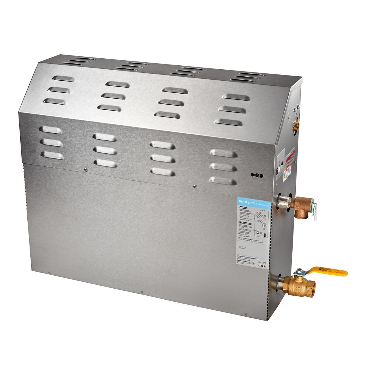 Installs in areas such as a cabinet, closet, under a sealed bench, or in an insulated attic