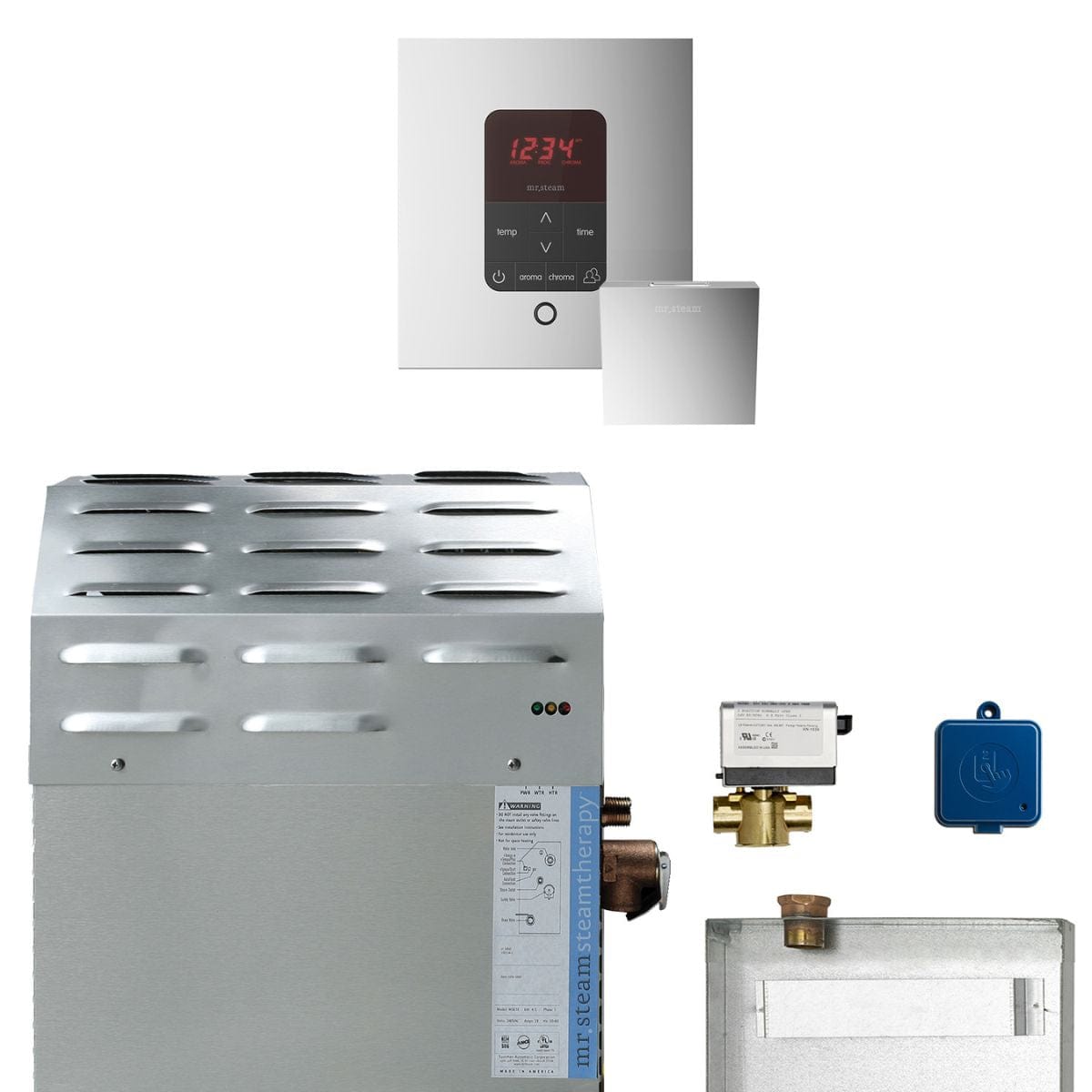 The elegant design and easy-to-use interface of our classic steam shower control