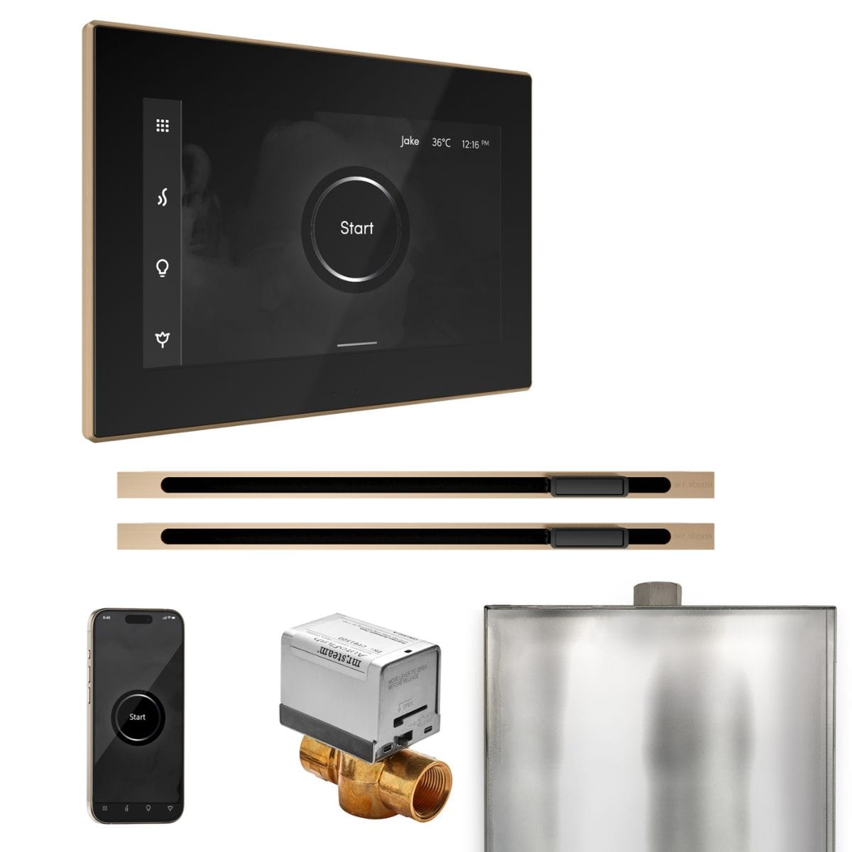 Take total control over every detail of your steam shower