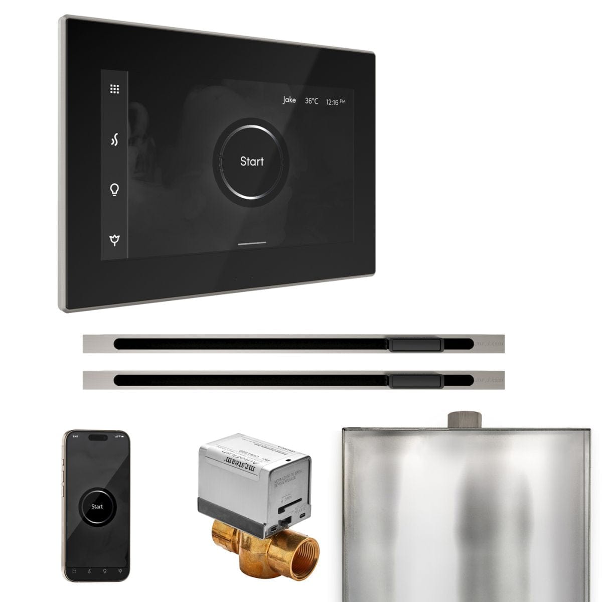 Personalize your temperature, settings, and steam therapies