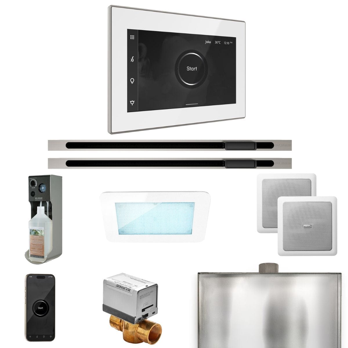 The XDream Package allows you to take total control over every detail of your steam shower