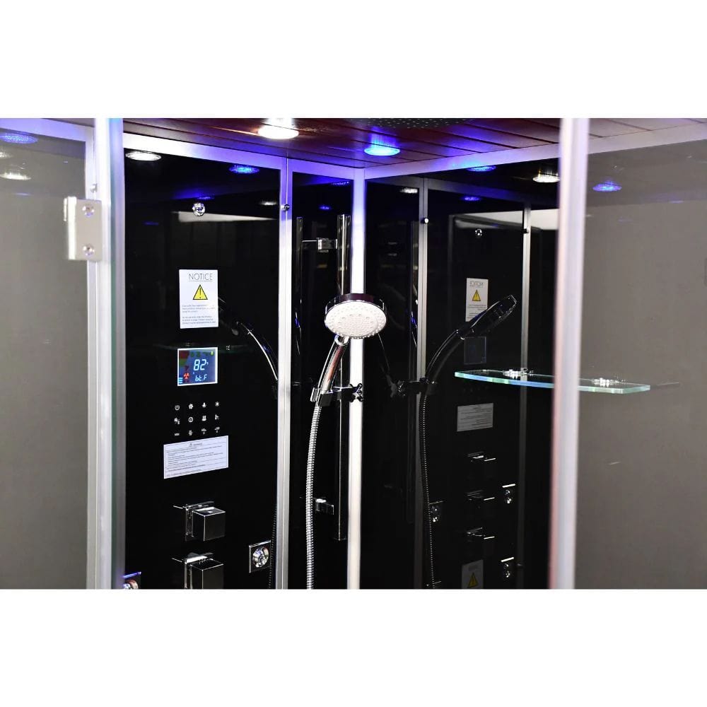 Platinum Black 2-Person Steam Shower 
