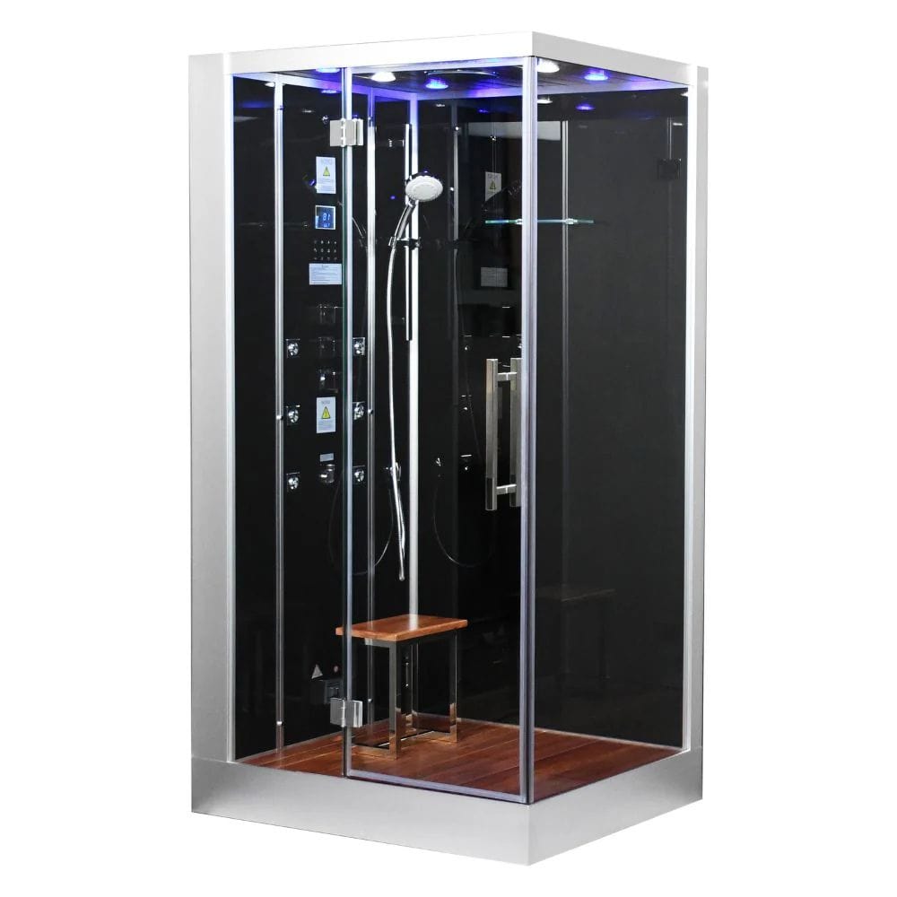 Platinum Black 2-Person Steam Shower Left Hand Design