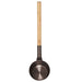 Ladle with a wooden handle on a white background