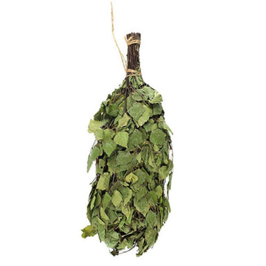 Skillfully dried and packaged sauna whisk