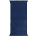 Dark blue towel on a white background