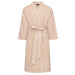 Beige robe with a belt on a white background