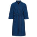 Blue robe with a belt on a white background