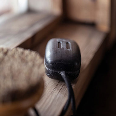 The soap has a lovely jute twine cord