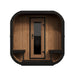 SaunaLife Model CL12GCP outdoor sauna with dressing room and porch