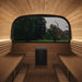 SaunaLife Model CL12GCP outdoor sauna with dressing room and porch