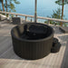 Designed for outdoor ergonomic hot tub bathing experiences