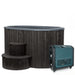 SaunaLife Model S2BC package, two-person black immersion tub with AP-1 chiller/heater