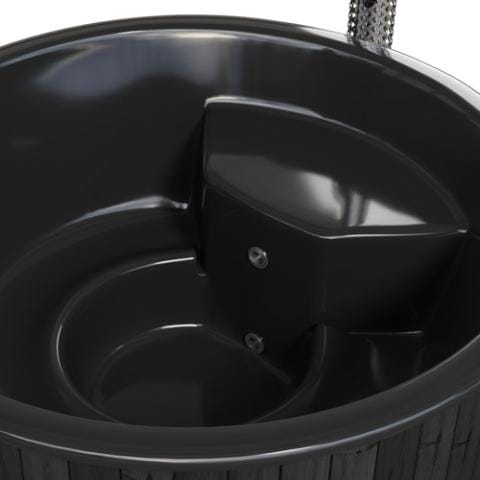 SaunaLife Model S6B wood-fired hot tub, black