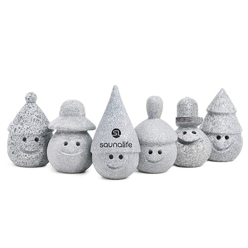 SaunaLife Stoney and Friends soapstone sauna gnomes, set of 6