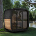 Enjoy the unsurpassed luxury of the SaunaLife Cube-Series Model CL4G outdoor home sauna kit