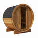 The 3-person SaunaLife ERGO-Series E6 Outdoor sauna barrel was designed and engineered by sauna enthusiasts