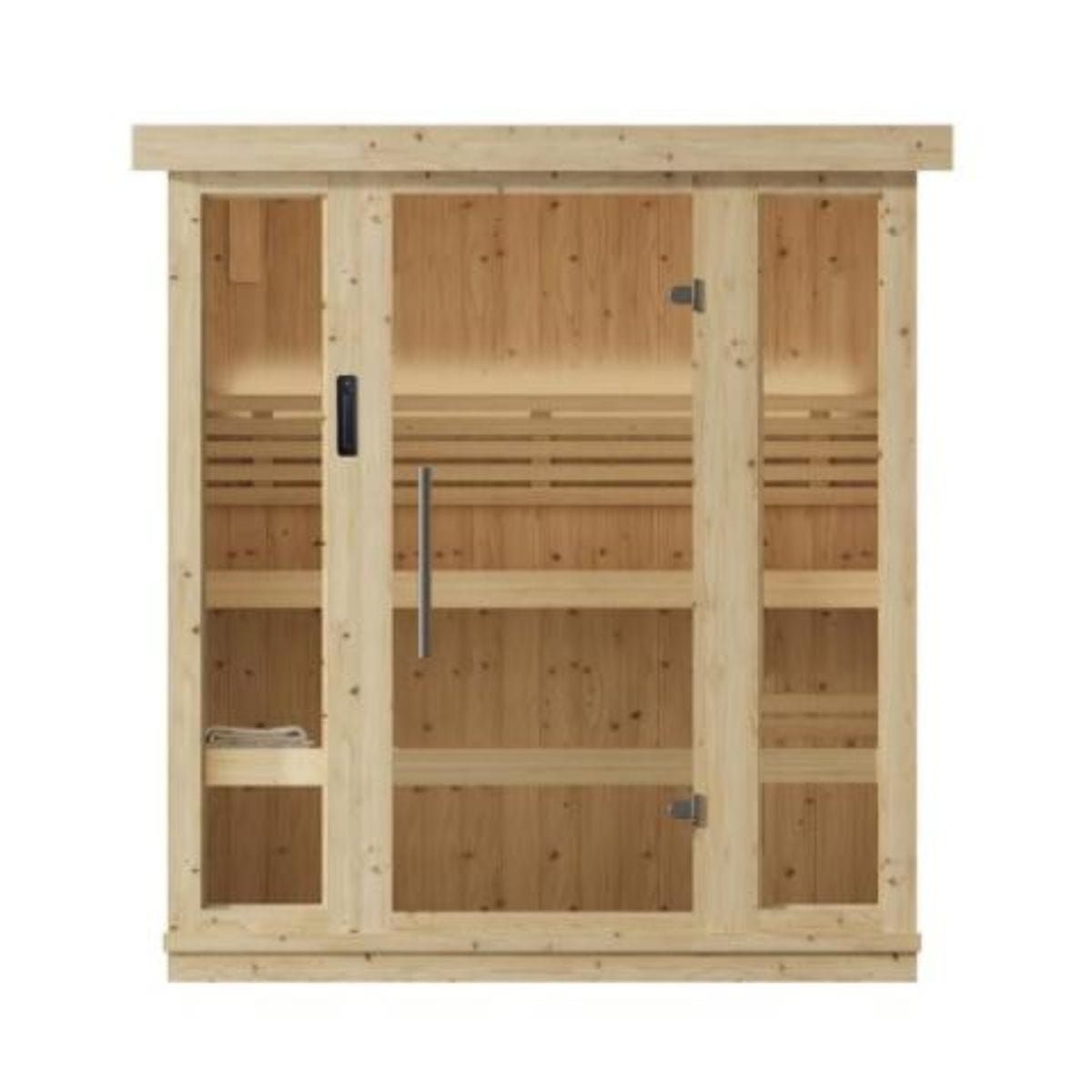 The extra-thick 1-½" premium Nordic Spruce planks support its majestic crown which can be illuminated for added ambiance