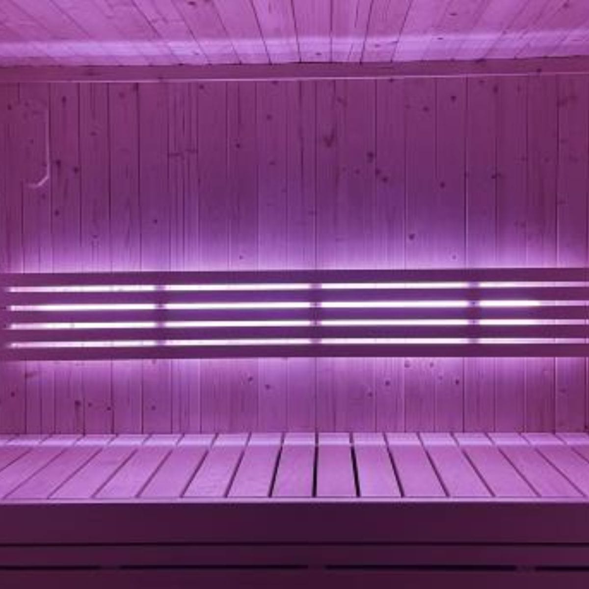 Elegantly illuminating your sauna with indirect colored light