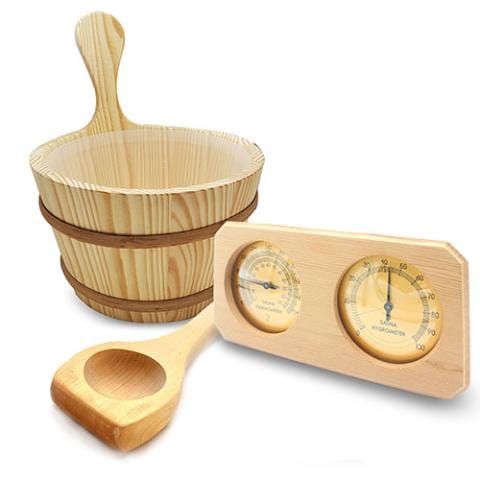 SaunaLife Essentials Set 8, wooden