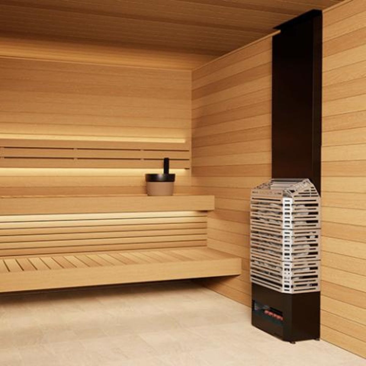 The available AirIQ Wi-Fi control unit allows you to activate a tailored sauna profile