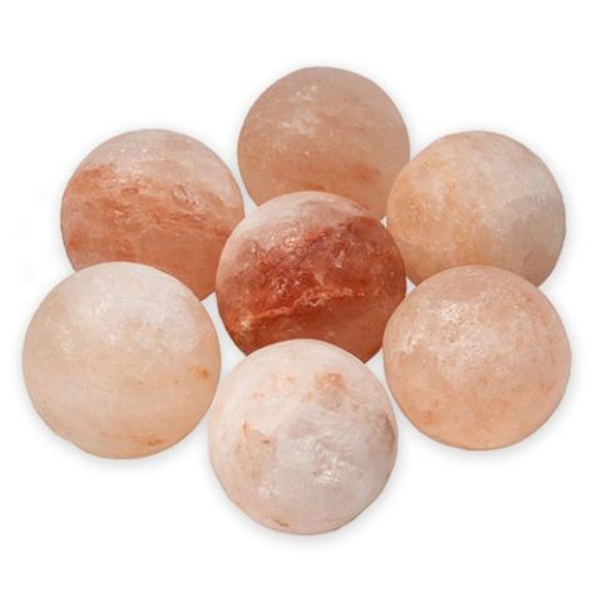 With 7 Pink Himalayan salt orbs