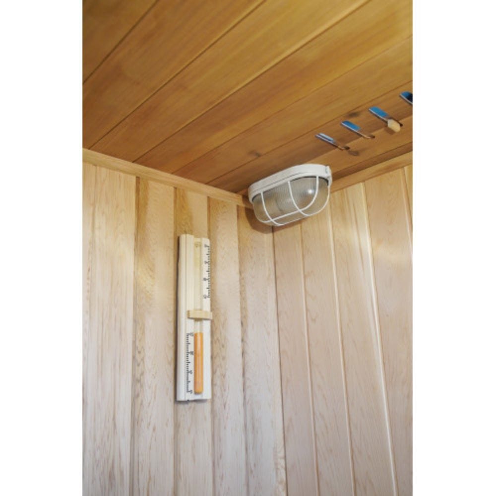 Sunray Charleston 4 Person Indoor Traditional Sauna w/ 6.0kW Harvia and Dual Benches