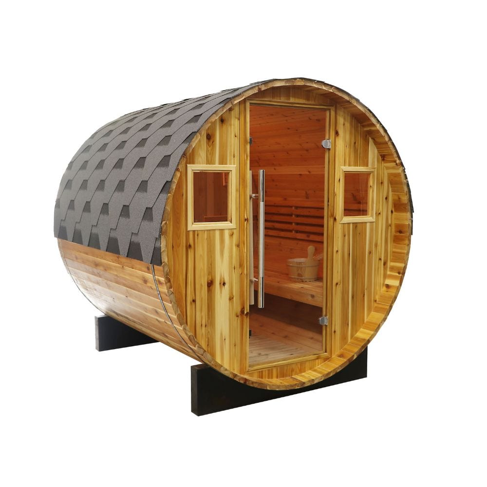 Sunray Galley 4 Person Barrel Sauna with Harvia 6kW Heater